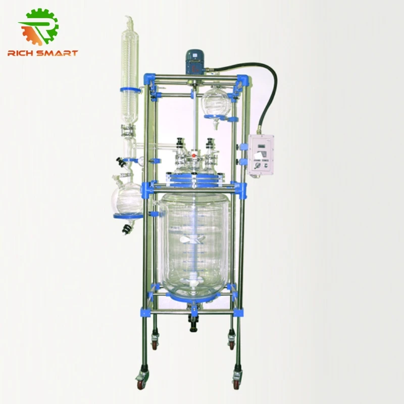 Reactor de vidre encamisat de 50L GG17 de borosilicat|Certificació CE ISO
